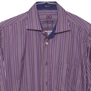 BUGATCHI UOMO CLASSIC FIT MENS LS COTTON SHIRT L